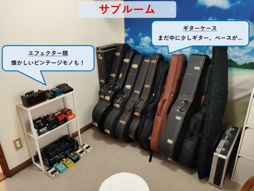 ギターケースとエフェクター類