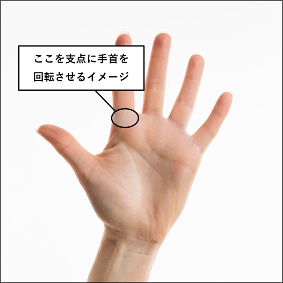 ギターのネックを持つ左手のフォーム