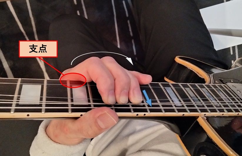 3弦のチョーキング実演