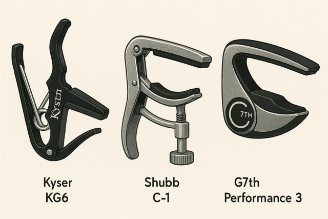 Kyser KG6、SHUBB C-1、G7th Performance3の画像