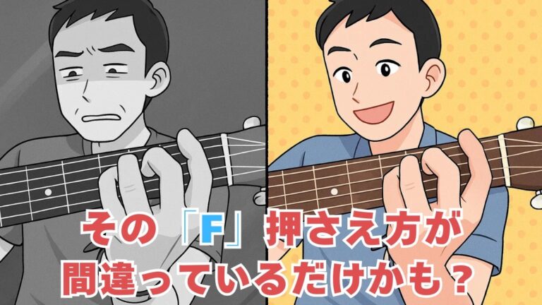 【プロ直伝】Fコードの押さえ方。ギター初心者の挫折をなくす絶対攻略法