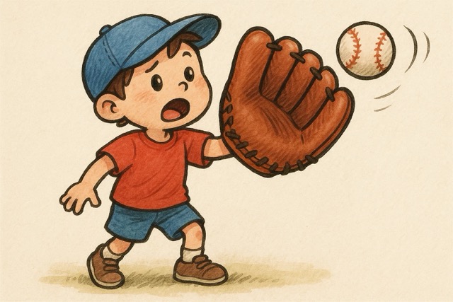 大人用グローブで子供が野球をすれば、運動神経を活かせません。