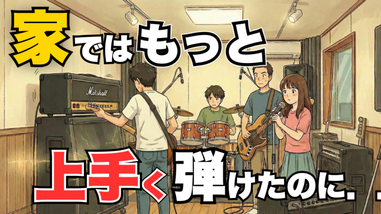 家では弾けるのにスタジオだと下手になるのはなぜ？プロが教える「3つの壁」の正体と処方箋